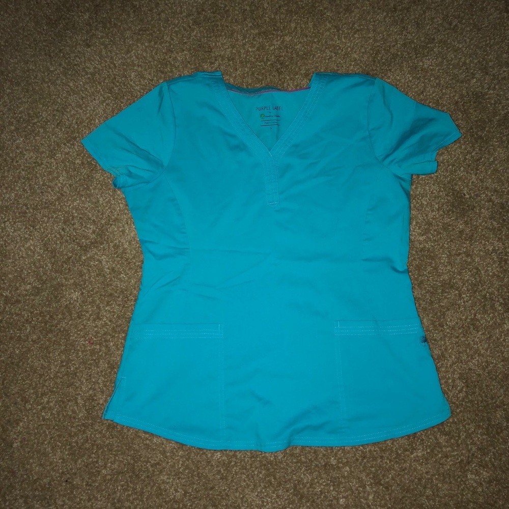 Blue scrub top